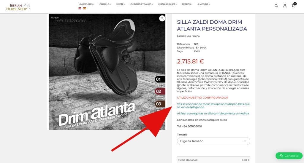 configurador de sillas iberianhorseshop