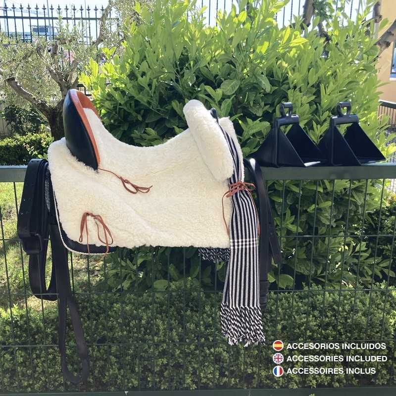 SILLA MARJOMAN VAQUERA DE FIBRA MIXTA COMPLETA