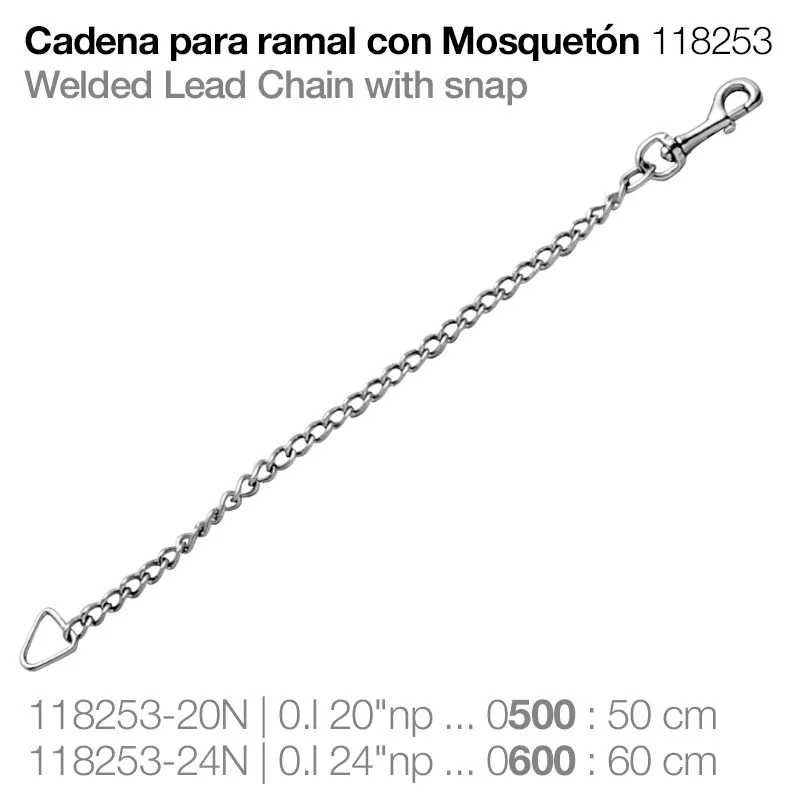 CADENA PARA RAMAL CON MOSQUETON 118253-20N