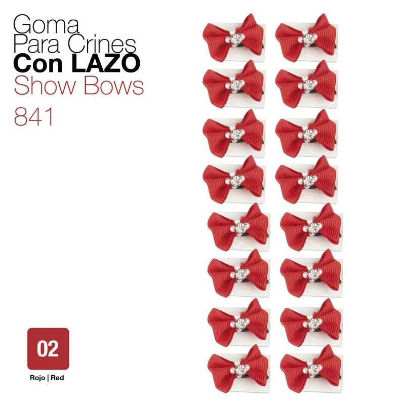 GOMA PARA CRINES CON LAZO 841 ROJO