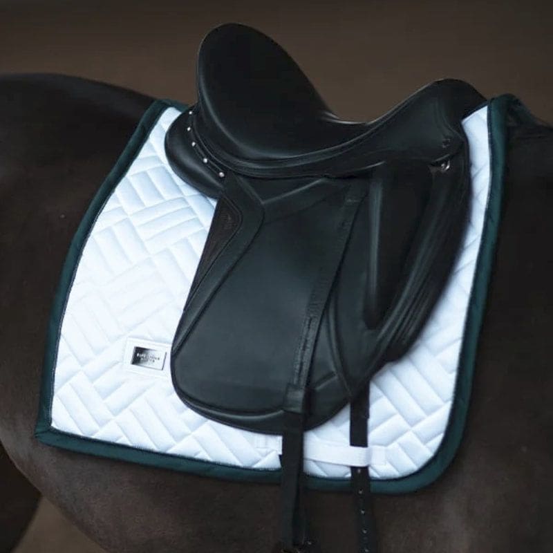 Dressage Saddle Pad Modern White Dramatic Monday Full