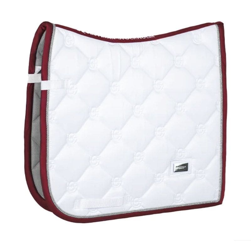 Dressage Saddle Pad White Perfection Bordeaux