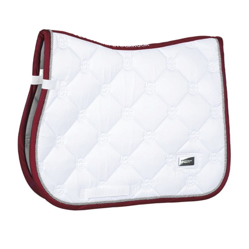 Jump Saddle Pad White Perfection Bordeaux Full
