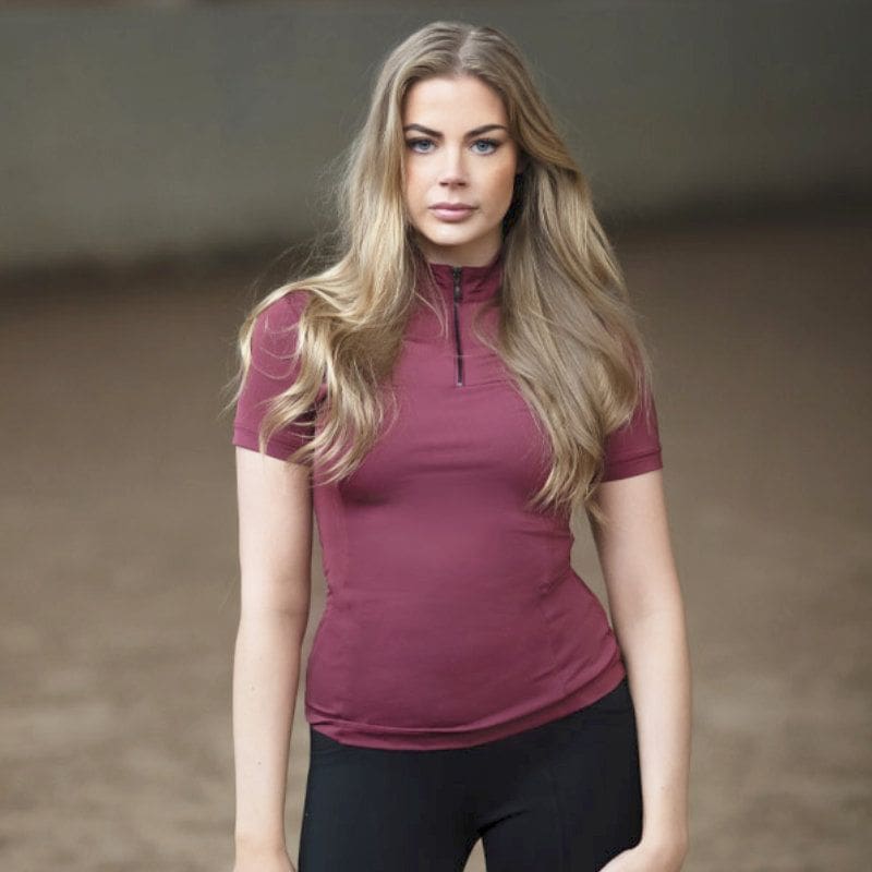 UV Protection Top Short Sleeve Bordeaux