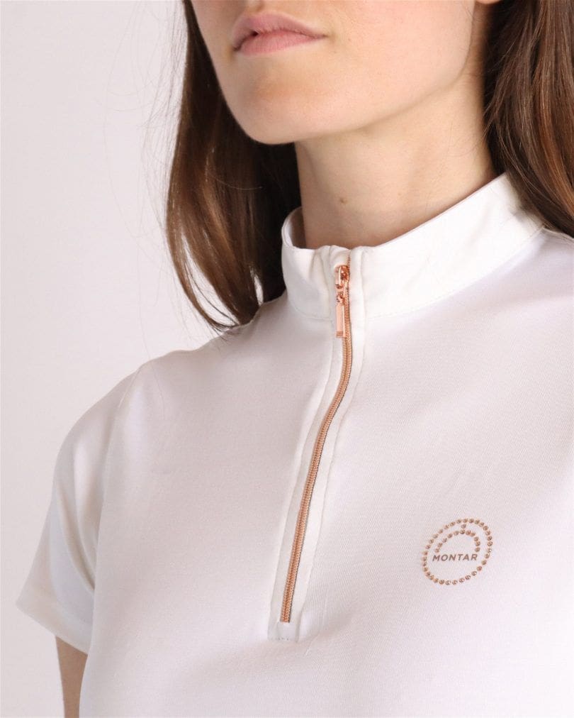 Polo Everly rosegold junior Blanco