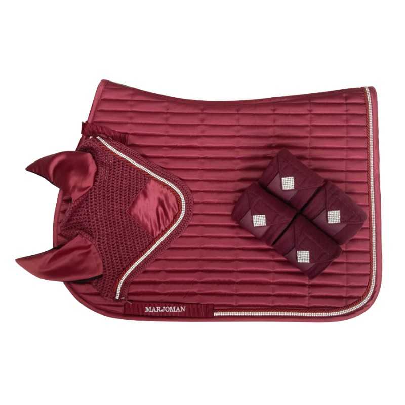 JUEGO DE MANTILLA CON BRILLANTES + OREJERAS + VENDAS